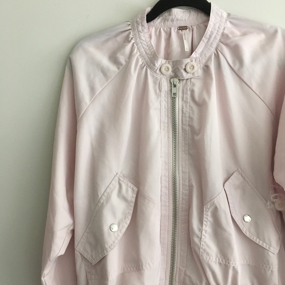 NWOT Free People Midnight Blush Pink Bomber Jacket - Picture 3 of 4
